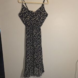 Rewind Black and White Sleeveless Maxi Sundress
